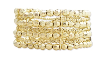 Zad Jewelry 'Ra' Beaded Stretch Cuff Bracelet