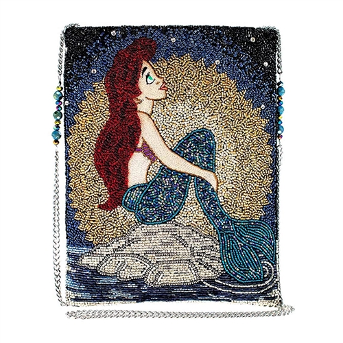 Mary Frances Disney Ariel At Sea The Little Mermaid Beaded Crossbody Clutch