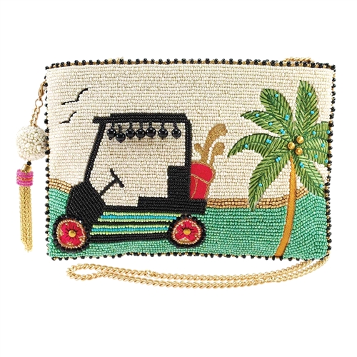 Mary Frances Day On The Green Golf Cart Beaded Convertible Crossbody