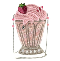 Mary Frances Shake Strawberry Milkshake Beaded Crossbody