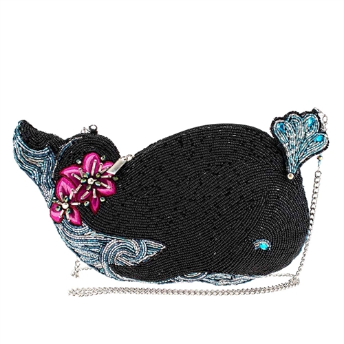 Mary Frances Whale Watching Beaded Crossbody Bag