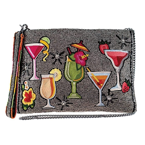 Mary Frances Mixed Drinks Cocktails 3 Way Crossbody Clutch
