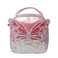 OMG! Accessories B-Fly Glitter Butterfly Insulated Lunch Tote