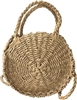 Blue Island Buru, round straw bag, circle crossbody, woven straw handbag, natural beach purse, resort handbag, summer crossbody, boho purse, coastal accessories, vacation handbag, woven round purse, small straw handbag