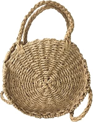 Blue Island Buru, round straw bag, circle crossbody, woven straw handbag, natural beach purse, resort handbag, summer crossbody, boho purse, coastal accessories, vacation handbag, woven round purse, small straw handbag