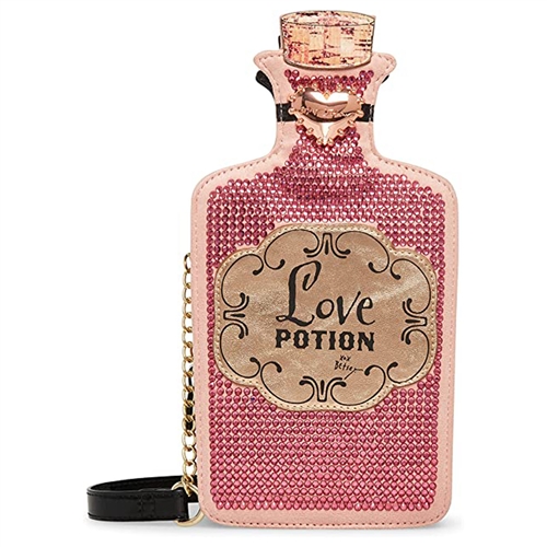 Betsey Johnson Kitsch Love Potion or Poison Double Sided Crossbody