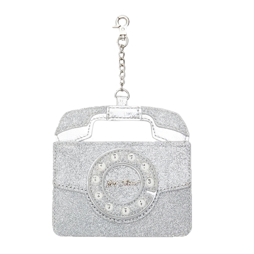 Betsey Johnson Glittering Phone Handbag Bling Card Case Bag Charm