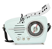 Betsey Johnson Kitsch Vintage Radio Active Crossbody w Wireless Speaker