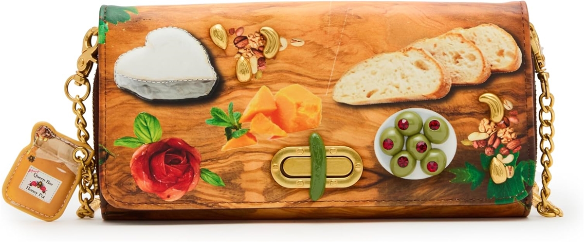 Betsey Johnson Char-Cute-Erie Charcuterie Board Crossbody Clutch