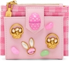 Betsey Johnson A Tisket A Tasket Pink Easter Bunny Novelty Wallet with Card Slots