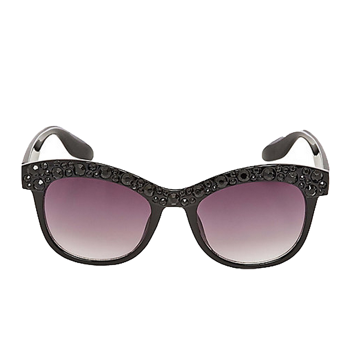 Betsey Johnson Black Cat-Eye Sunglasses w Rhinestones Amazon.com: Betsey Johnson Women main image 4