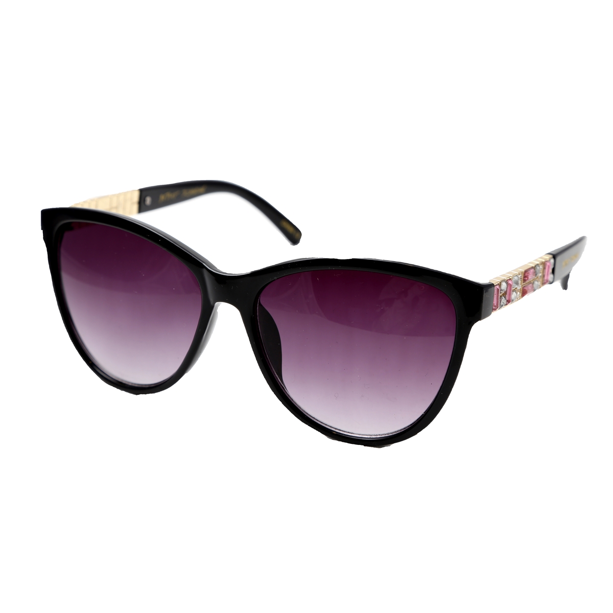Betsey Johnson Bling Oversized Cat Eye Sunglasses, Black display picture 1
