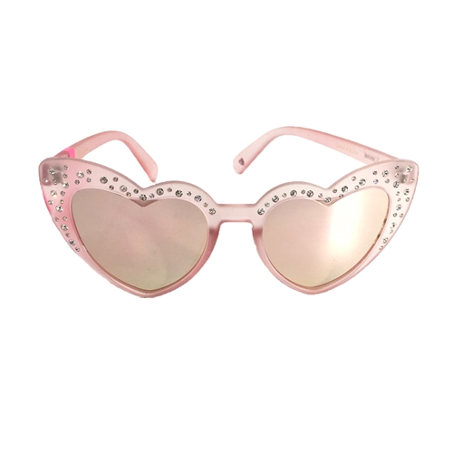 Betsey Johnson Heart Cat Eye Mirrored Sunglasses