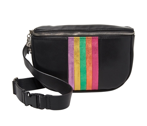 Betsey Johnson Rainbow Lines Fanny Pack Belt Bag
