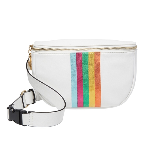 Betsey Johnson Rainbow Lines Fanny Pack Belt Bag