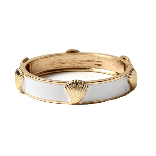 Amrita Singh Seashell Enamel Bangle Bracelet