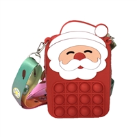 Holiday Cheer Reindeer Bubble Pop It Pouch Coin Purse Micro Crossbody