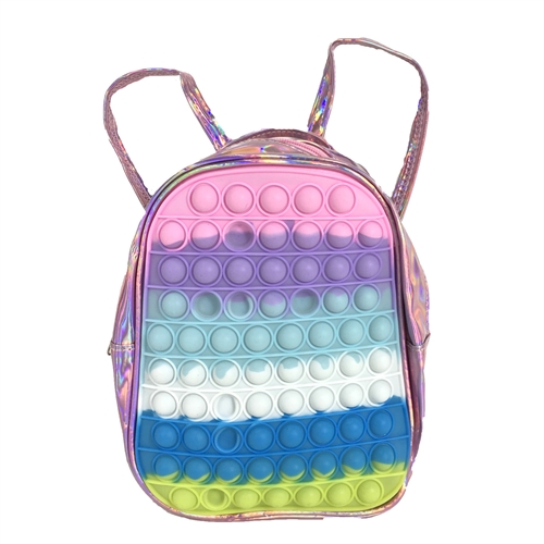 Fashion Culture Bubble Pop It Colorblock Metallic Mini Backpack