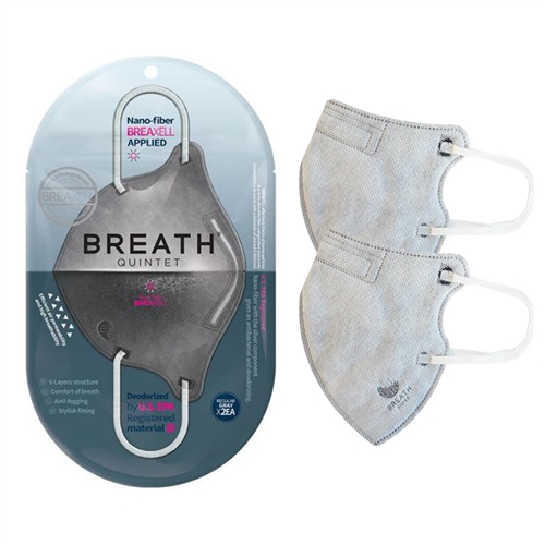 Breath Silver Quintet Nano Fiber Breaxell 3D Disposable Face Mask