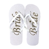Bride Script Glittering Flip Flop Sandals White