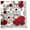 Red Rose Paisley Print Bandana Headband Scarf Face Covering