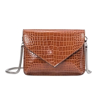 Melie Bianco Anna Croco Embossed Convertible Clutch Bag