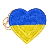 Mary Frances Love Not War Ukraine Flag  Solidarity Heart Coin Purse
