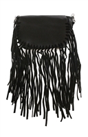 Culture Riot 'Jelly' Leather Fringe Crossbody Bag