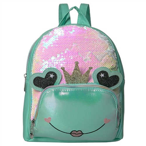 OMG! Accessories Frog Queen Sequin Mini Backpack