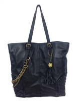 Crown Vintage Leather Chain Tote