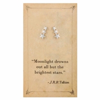 Zad Jewelry Literary Quotes Brightest Stars Mini Stud Earrings