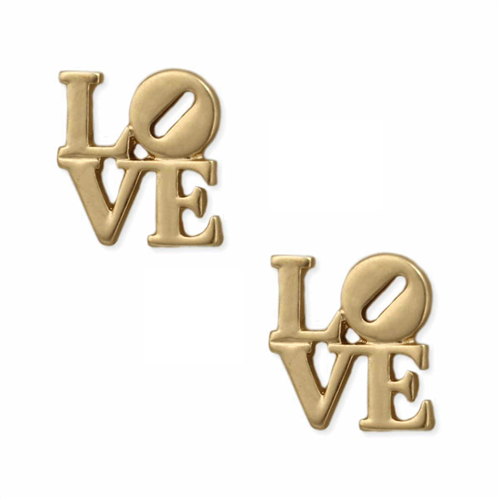 Zad Jewelry Love Sculpture Word Art Mini Stud Earrings