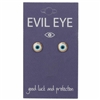 Purifying White Evil Eye 8mm Bead Charm Stud Earrings