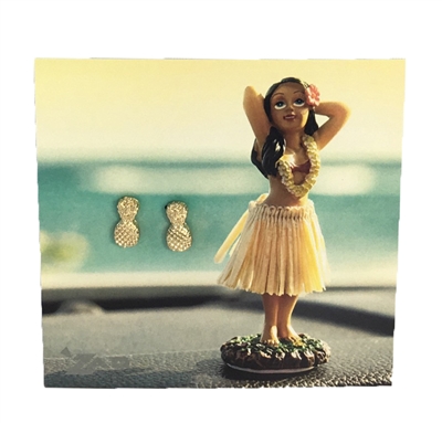 Zad Jewelry Pineapple Mini Stud Earrings
