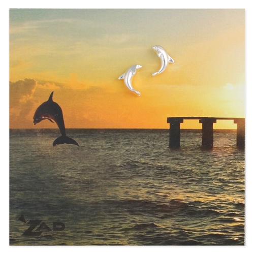 Zad Jewelry Dolphin Stud Earrings