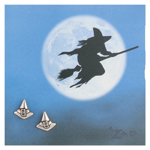 Zad Jewelry Witch Hat Stud Earrings