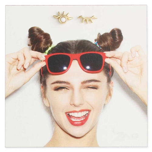 Zad Jewelry Wink Wink Stud Earrings