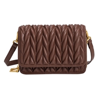 Melie Bianco Giselle Quilted Vegan Leather Convertible Clutch Crossbody Bag