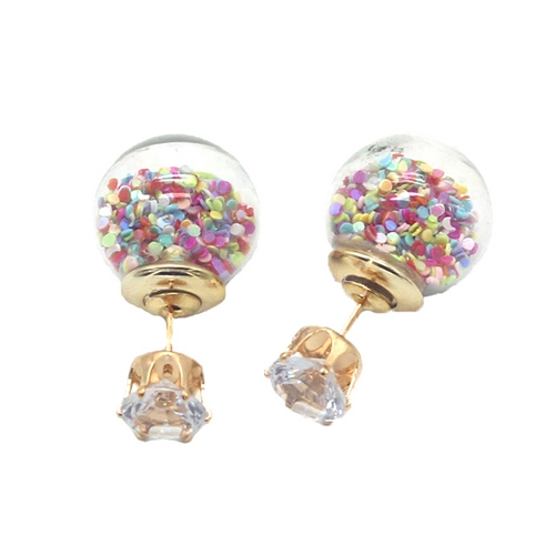 Jewelry Collection 'Confetti' Double Stud Earrings