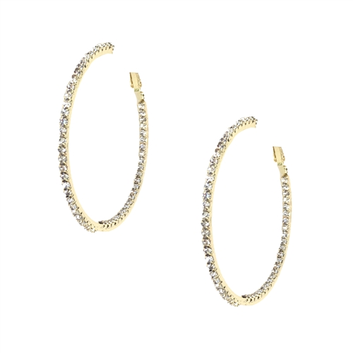 Amrita Singh Farrah Pave Large Hoop Earrings