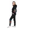 Tracksuit Hoodie Slim Jogger Pants Camoflauge Faux Fur Contrast 2 Piece Set