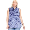 Tie Dye Convertible Cowl Neck Face Covering Tank Top