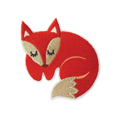 Red Fox Embroidered Iron On Patch Applique