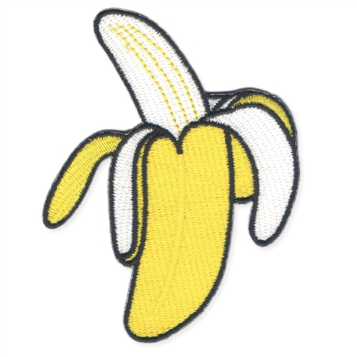 Peeled Banana Embroidered Iron On Patch Applique