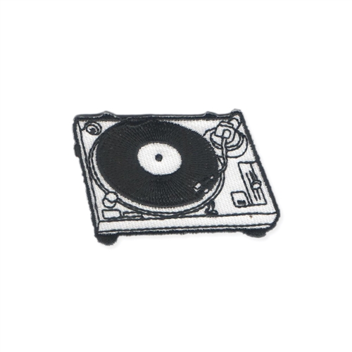 Retro DJ Turntable Embroidered Iron On Patch Applique