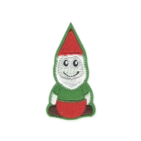Zad Garden Gnome Embroidered Iron On Patch Applique