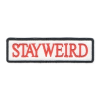 Stay Weird Name Badge Embroidered Iron On Patch Applique