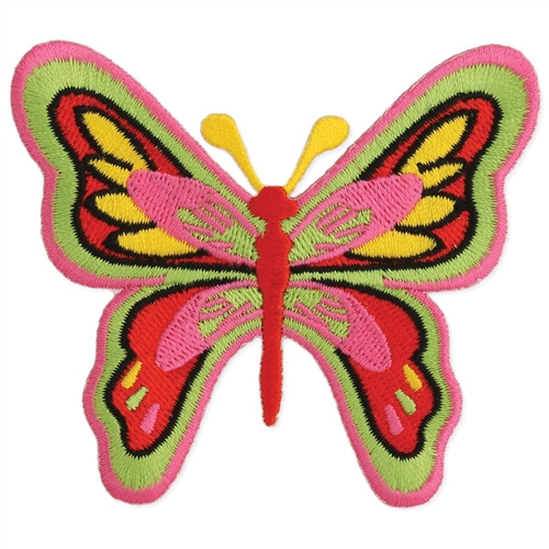 Zad Colorful Butterfly Embroidered Iron On Patch Applique