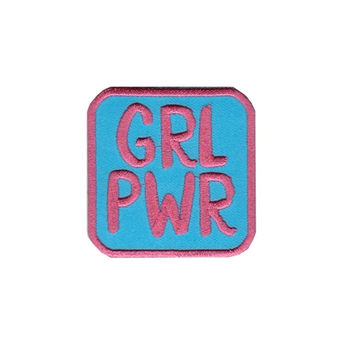Girl Power GRL PWR Embroidered Iron On Patch