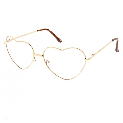 Fashion Culture Metal Heart Frame Blue Light Filter Glasses